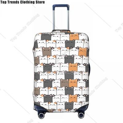 Husă personalizată pentru bagaje de călătorie pisică neagră, rezistentă la praf