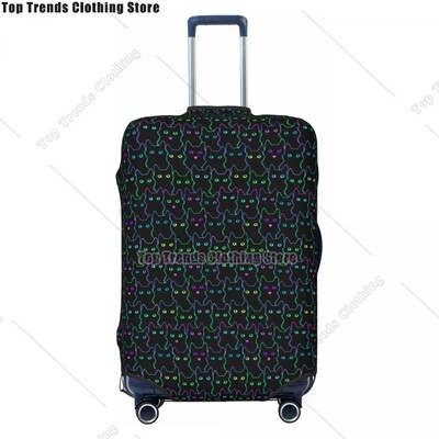 Husă personalizată pentru bagaje de călătorie pisică neagră, rezistentă la praf