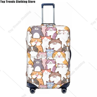 Husă personalizată pentru bagaje de călătorie pisică neagră, rezistentă la praf