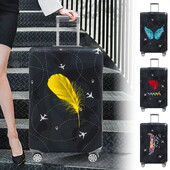 Husă pentru bagaje Huse de protecție pentru valiză Seria pene de imprimare Bagaj de 18-32 inchi Lavabil Preveni zgârieturile Accesorii de călătorie