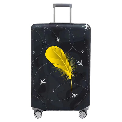 Husă pentru bagaje Huse de protecție pentru valiză Seria pene de imprimare Bagaj de 18-32 inchi Lavabil Preveni zgârieturile Accesorii de călătorie