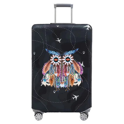 Husă pentru bagaje Huse de protecție pentru valiză Seria pene de imprimare Bagaj de 18-32 inchi Lavabil Preveni zgârieturile Accesorii de călătorie