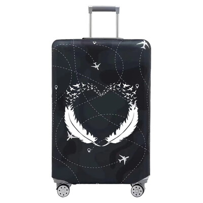 Husă pentru bagaje Huse de protecție pentru valiză Seria pene de imprimare Bagaj de 18-32 inchi Lavabil Preveni zgârieturile Accesorii de călătorie