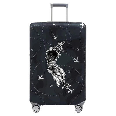 Husă pentru bagaje Huse de protecție pentru valiză Seria pene de imprimare Bagaj de 18-32 inchi Lavabil Preveni zgârieturile Accesorii de călătorie