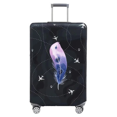 Husă pentru bagaje Huse de protecție pentru valiză Seria pene de imprimare Bagaj de 18-32 inchi Lavabil Preveni zgârieturile Accesorii de călătorie