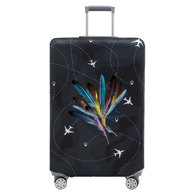 Husă pentru bagaje Huse de protecție pentru valiză Seria pene de imprimare Bagaj de 18-32 inchi Lavabil Preveni zgârieturile Accesorii de călătorie