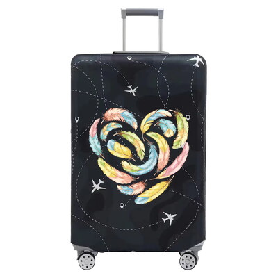 Husă pentru bagaje Huse de protecție pentru valiză Seria pene de imprimare Bagaj de 18-32 inchi Lavabil Preveni zgârieturile Accesorii de călătorie