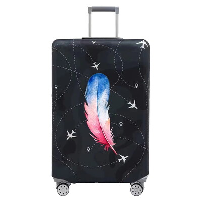 Husă pentru bagaje Huse de protecție pentru valiză Seria pene de imprimare Bagaj de 18-32 inchi Lavabil Preveni zgârieturile Accesorii de călătorie