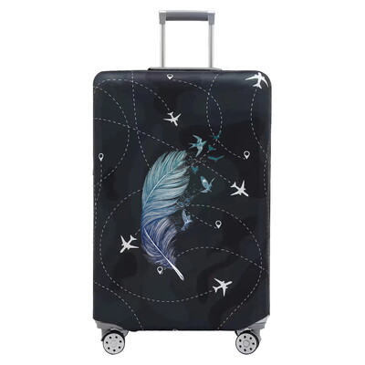 Husă pentru bagaje Huse de protecție pentru valiză Seria pene de imprimare Bagaj de 18-32 inchi Lavabil Preveni zgârieturile Accesorii de călătorie