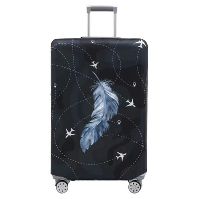 Husă pentru bagaje Huse de protecție pentru valiză Seria pene de imprimare Bagaj de 18-32 inchi Lavabil Preveni zgârieturile Accesorii de călătorie