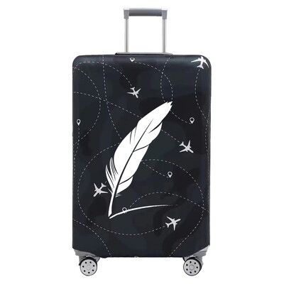 Husă pentru bagaje Huse de protecție pentru valiză Seria pene de imprimare Bagaj de 18-32 inchi Lavabil Preveni zgârieturile Accesorii de călătorie