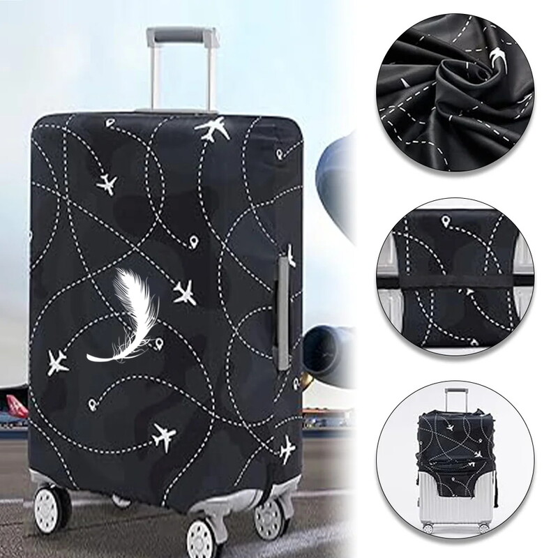 Husă pentru bagaje Huse de protecție pentru valiză Seria pene de imprimare Bagaj de 18-32 inchi Lavabil Preveni zgârieturile Accesorii de călătorie