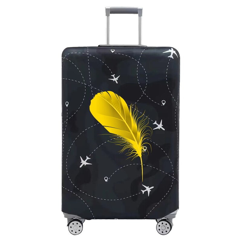 Husă pentru bagaje Huse de protecție pentru valiză Seria pene de imprimare Bagaj de 18-32 inchi Lavabil Preveni zgârieturile Accesorii de călătorie