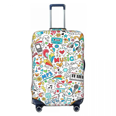 Notație muzicală Note muzicale Protector pentru husă pentru bagaje Huse pentru valiză de călătorie la modă pentru 18-32 inci