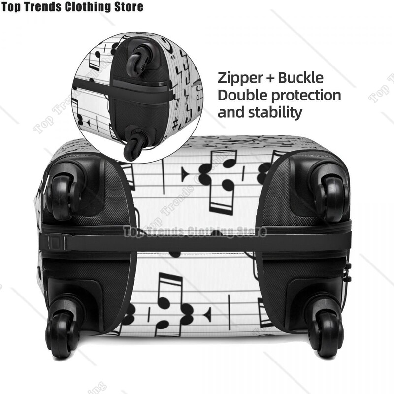 Notație muzicală Note muzicale Protector pentru husă pentru bagaje Huse pentru valiză de călătorie la modă pentru 18-32 inci