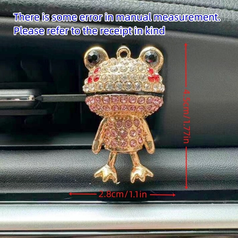 1gab kristāla gudrs Frog Auto gaisa atsvaidzinātājs Vent Clip Auto difuzors Dzirkstošs Rhinestone Automašīnu apdares Auto salona piederumi