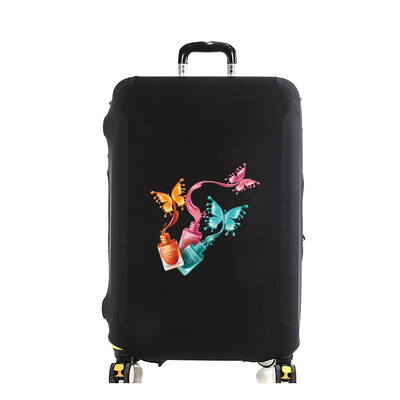 Navlaka za prtljagu Zaštita za kovčeg Zaštita od prašine u torbi za kolica od 18-32 inča Podebljana elastičnost Uzorak četiri leptira protiv ogrebotina