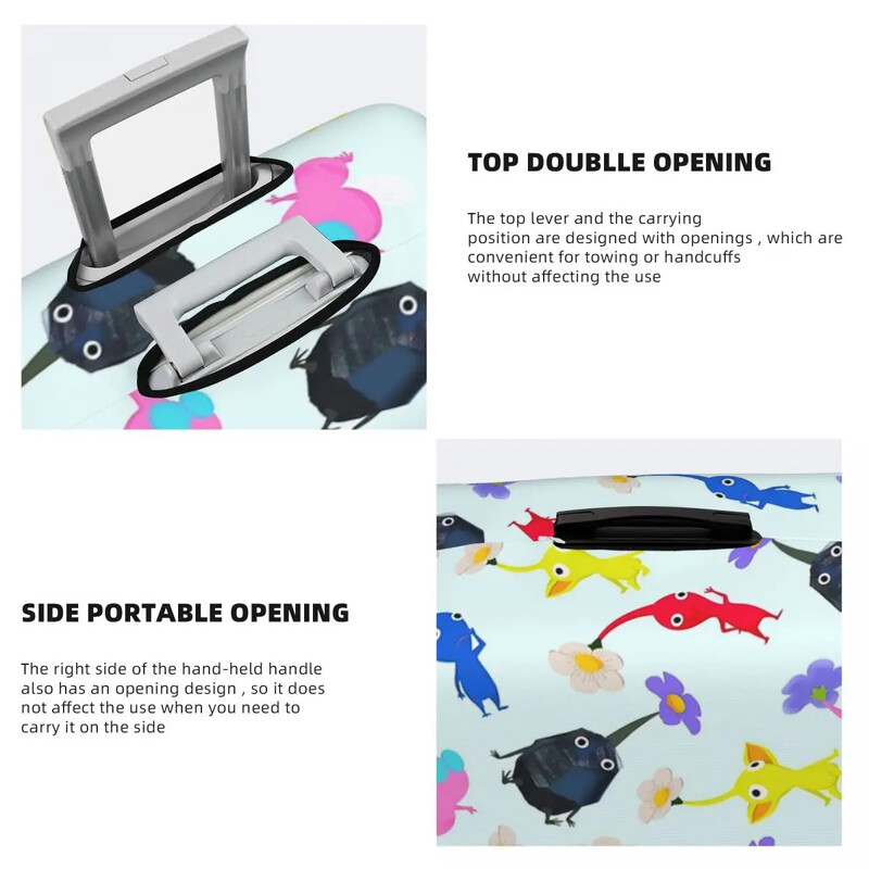 Huse de protecție pentru bagaje Pikmin Print, elastice, rezistente la apă, 18-32 inchi, huse pentru valiză Accesorii de călătorie
