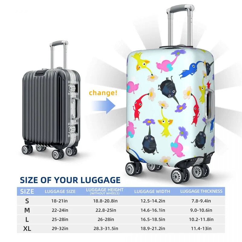Huse de protecție pentru bagaje Pikmin Print, elastice, rezistente la apă, 18-32 inchi, huse pentru valiză Accesorii de călătorie