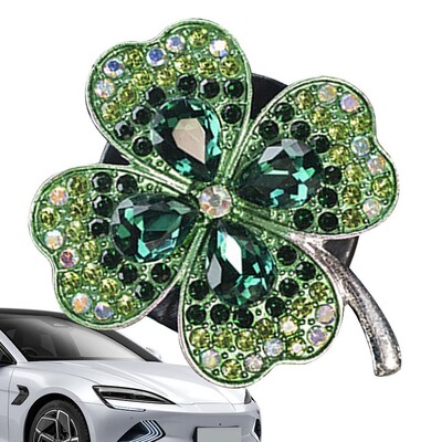 Automašīnu ventilācijas spailes sakausējums četru lapu āboliņa sakausējums automašīnu gaisa atsvaidzinātājs smaržas dekors Daudzfunkcionāli grozāmi automašīnas salona piederumi