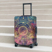 Retro miglājs akvareļkrāsu čemodāna vāks zelta mandala boho noderīgs kruīza ceļojuma aizsargs bagāžas piederumi brīvdienās