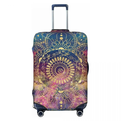 Retro miglājs akvareļkrāsu čemodāna vāks zelta mandala boho noderīgs kruīza ceļojuma aizsargs bagāžas piederumi brīvdienās