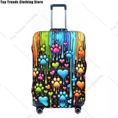 Rainbow Dog Lab Model Inimă Husă pentru bagaje Drăguț Valisă Protectoare Acoperi costum pentru 18-32 inch