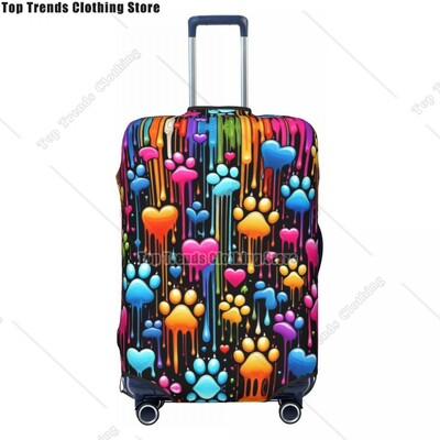 Rainbow Dog Lab Model Inimă Husă pentru bagaje Drăguț Valisă Protectoare Acoperi costum pentru 18-32 inch