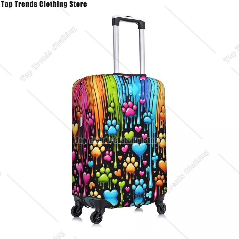 Rainbow Dog Lab Model Inimă Husă pentru bagaje Drăguț Valisă Protectoare Acoperi costum pentru 18-32 inch