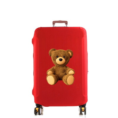 Husă pentru bagaje de călătorie Husă pentru bagaje Protector pentru valiză Set de imprimare de urs pentru cărucior de 18-32 inci Îngroșare Elasticitate Praf Anti-zgârieturi