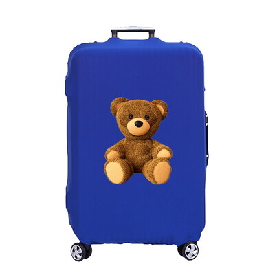 Husă pentru bagaje de călătorie Husă pentru bagaje Protector pentru valiză Set de imprimare de urs pentru cărucior de 18-32 inci Îngroșare Elasticitate Praf Anti-zgârieturi