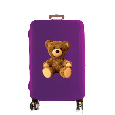 Husă pentru bagaje de călătorie Husă pentru bagaje Protector pentru valiză Set de imprimare de urs pentru cărucior de 18-32 inci Îngroșare Elasticitate Praf Anti-zgârieturi