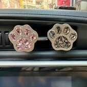Creativ strălucitor diamant labe de pisică Parfum pentru mașină Clip de parfum Air Bears Aroma Decorare mașină Accesorii de decorare pentru aer proaspăt