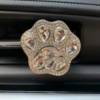 Creativ strălucitor diamant labe de pisică Parfum pentru mașină Clip de parfum Air Bears Aroma Decorare mașină Accesorii de decorare pentru aer proaspăt