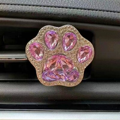 Creativ strălucitor diamant labe de pisică Parfum pentru mașină Clip de parfum Air Bears Aroma Decorare mașină Accesorii de decorare pentru aer proaspăt