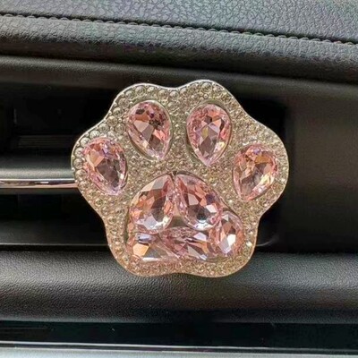 Creativ strălucitor diamant labe de pisică Parfum pentru mașină Clip de parfum Air Bears Aroma Decorare mașină Accesorii de decorare pentru aer proaspăt