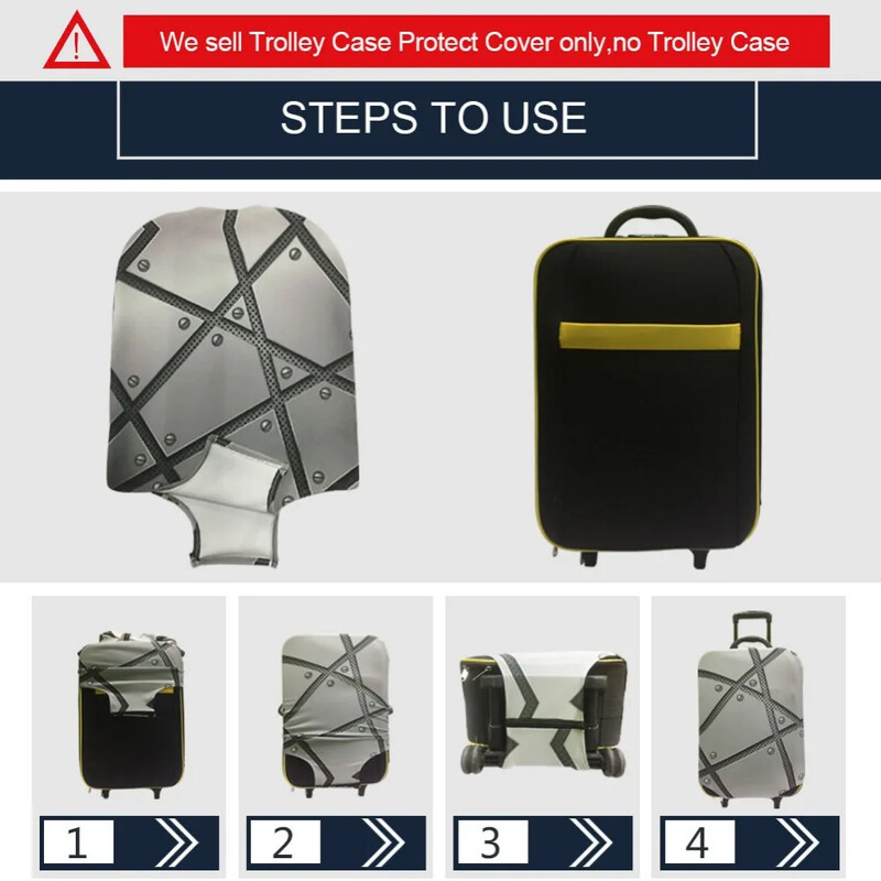 Baltā gulbja apdruka ceļojumu aksesuāri čemodānu aizsargapvalki 18-32 collu elastīgi bagāžas putekļu vāka futrālis, izstiepjams aizsargs