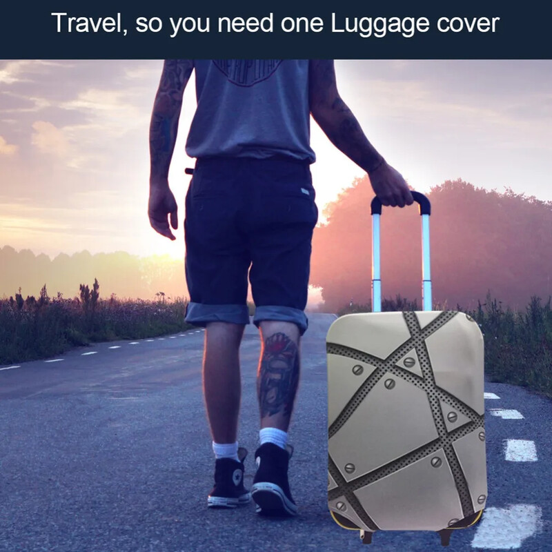 Baltā gulbja apdruka ceļojumu aksesuāri čemodānu aizsargapvalki 18-32 collu elastīgi bagāžas putekļu vāka futrālis, izstiepjams aizsargs