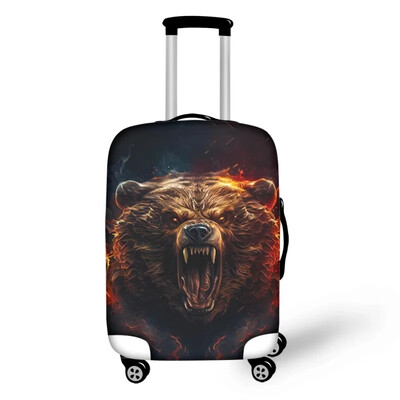 Jauns Creative Cute Bear dizaina bagāžas pārsegs Izturīgs čemodāna aizsargpārklājs pret skrāpējumiem putekļu ceļošanas piederums 18-32 collām