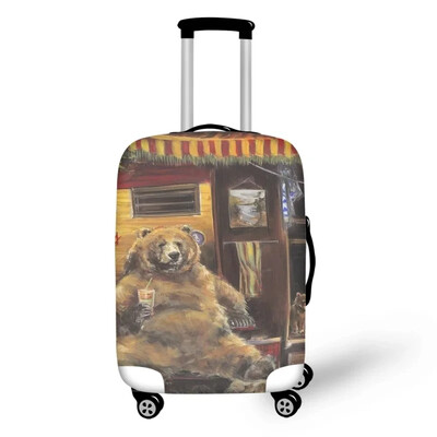 Jauns Creative Cute Bear dizaina bagāžas pārsegs Izturīgs čemodāna aizsargpārklājs pret skrāpējumiem putekļu ceļošanas piederums 18-32 collām