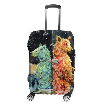 Jauns Creative Cute Bear dizaina bagāžas pārsegs Izturīgs čemodāna aizsargpārklājs pret skrāpējumiem putekļu ceļošanas piederums 18-32 collām