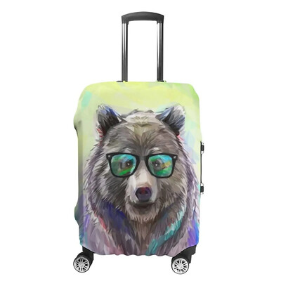 Jauns Creative Cute Bear dizaina bagāžas pārsegs Izturīgs čemodāna aizsargpārklājs pret skrāpējumiem putekļu ceļošanas piederums 18-32 collām