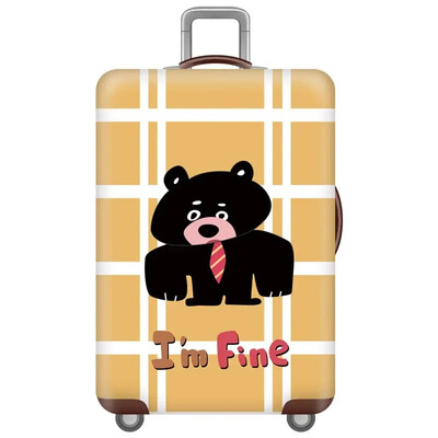 Jauns Creative Cute Bear dizaina bagāžas pārsegs Izturīgs čemodāna aizsargpārklājs pret skrāpējumiem putekļu ceļošanas piederums 18-32 collām