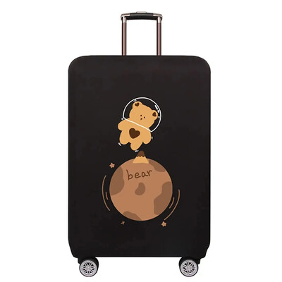 Jauns Creative Cute Bear dizaina bagāžas pārsegs Izturīgs čemodāna aizsargpārklājs pret skrāpējumiem putekļu ceļošanas piederums 18-32 collām