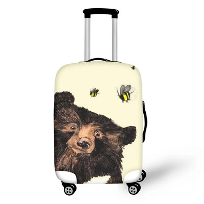 Jauns Creative Cute Bear dizaina bagāžas pārsegs Izturīgs čemodāna aizsargpārklājs pret skrāpējumiem putekļu ceļošanas piederums 18-32 collām