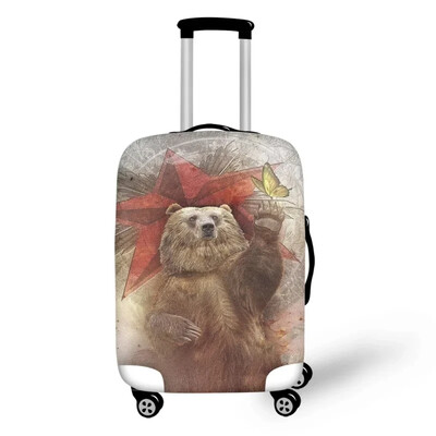Jauns Creative Cute Bear dizaina bagāžas pārsegs Izturīgs čemodāna aizsargpārklājs pret skrāpējumiem putekļu ceļošanas piederums 18-32 collām