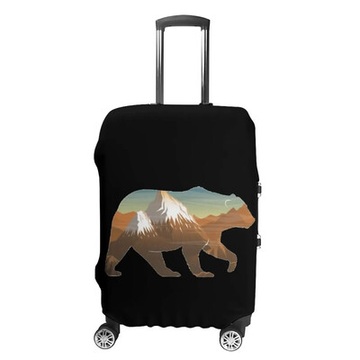 Jauns Creative Cute Bear dizaina bagāžas pārsegs Izturīgs čemodāna aizsargpārklājs pret skrāpējumiem putekļu ceļošanas piederums 18-32 collām