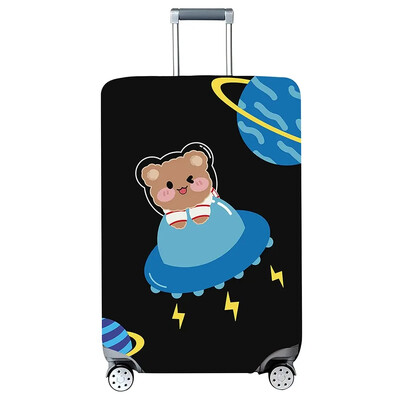 Jauns Creative Cute Bear dizaina bagāžas pārsegs Izturīgs čemodāna aizsargpārklājs pret skrāpējumiem putekļu ceļošanas piederums 18-32 collām