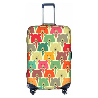 Jauns Creative Cute Bear dizaina bagāžas pārsegs Izturīgs čemodāna aizsargpārklājs pret skrāpējumiem putekļu ceļošanas piederums 18-32 collām