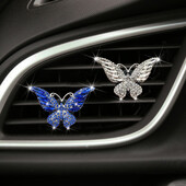 Noua masina de cristal strass design fluture masina aerisire aromoterapie difuzor cleme decorare interioara masina pentru femei